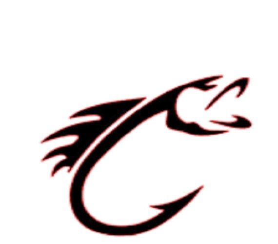 Fish hook decal vinyl decal