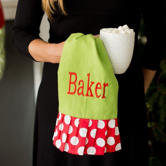 Personalized Hand Towels by PolkaDotsandStripe on Etsy