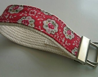 Key fob wristlet-Cath Kidston fabric