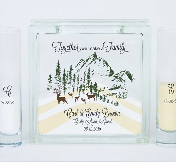 Blended Family Wedding Unity Sand Ceremony Set Unity Candle