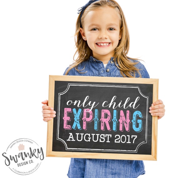 Download Only Child Expiring Sign Pregnancy Announcement Chalkboard