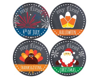Monthly Baby Milestone Stickers Baby Girl Baby Shower Gift One-Piece Baby Stickers Monthly Baby Stickers Baby Month Sticker