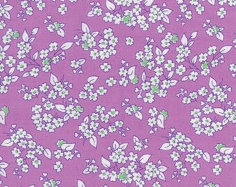 Purple Feedsack Floral Fabric