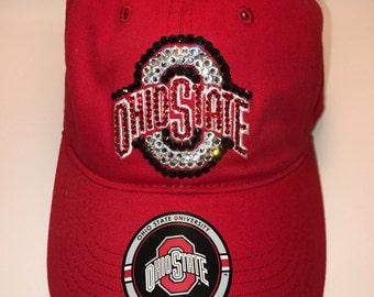 Swarovski crystal bling Ohio State adjustable hat