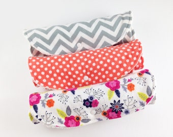 Baby Shower Gift Girl Burp Cloths Girl Burp Rags Baby Girl Gift Baby Girl Burp Cloth Newborn Girl Gift Baby Gift Girl Baby Shower Gift