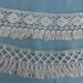 Cotton Lace Fringe Trim by the yard, White Cotton Fringe, Bridal Lace, Fringe Lace, Costume Lace, Vintage Lace, DIY supplies, Lace and trim