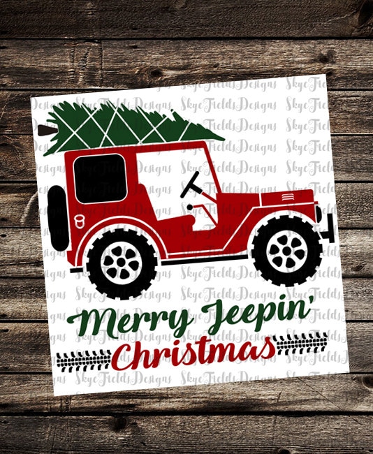 Download Merry Jeepin' Christmas Tree SVG Silhouette Studio by ...