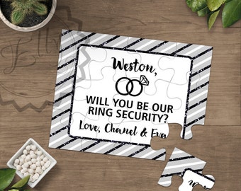 Will You Be Our Ring Bearer Puzzle Card, Ring Bearer Puzzle Invitation, Ring Security, Ring Bearer Proposal, Asking, Wedding Invitation, boy