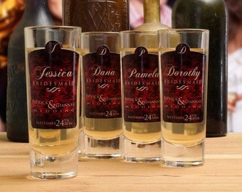 7 Personalized Shot Glasses for your Bridesmaids or Maid of Honor