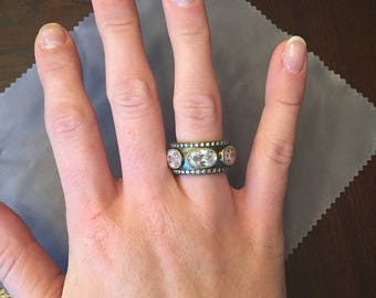 Gorgeous Designer CZ Eternity Band Statement Ring