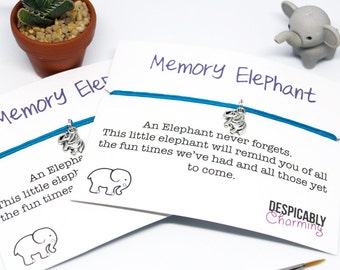 Set of 2 Elephant Friendship Bracelet - Elephant bracelet bridesmaid Gift - Cute bracelet - Elephant cord bracelet pair - elephant Jewellery