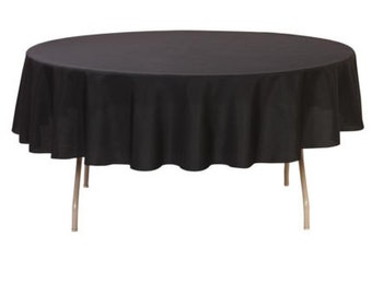 ROUND TABLECLOTH (2 sizes / 4 colors) for Home Wedding Holidays Birthday Bridal Baby Shower Event Party Restaurant | Wholesale Table Cloth