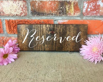 Reserved Sign, Wedding Reserved Sign, Reserved Wedding Sign, Reserved for Family, Reserved Seating Sign, Reserved Table Sign, Reserved Row