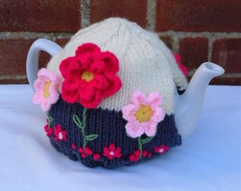 Hand Knitted Tea Cosy Medium 4-6 Cup