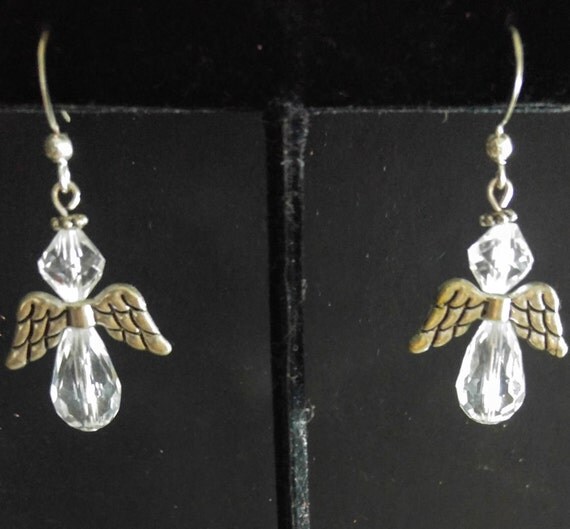 Handmade Angel Earrings Dangling Earrings Guardian Angel