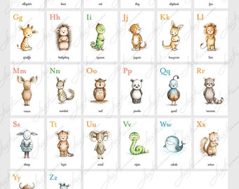 animal baby alphabet matching