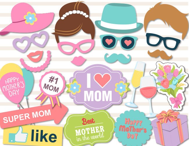 Instant Download Mother s Day Photo Booth Props Printable