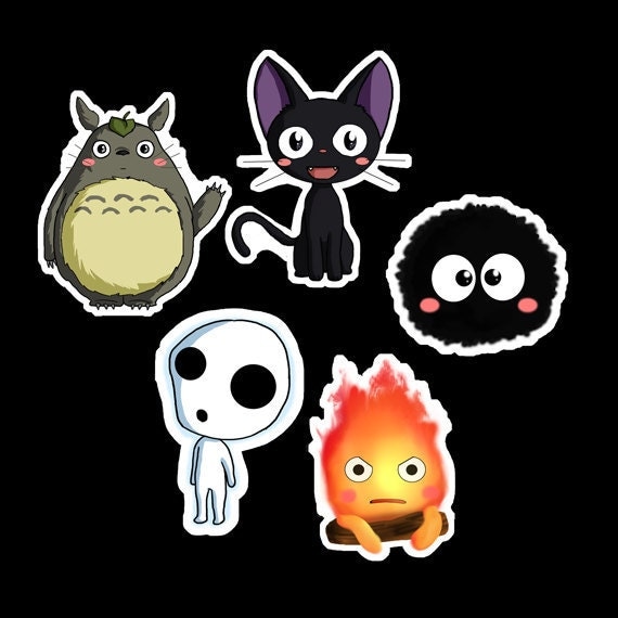 studio ghibli stickers studio ghibli chibi stickers