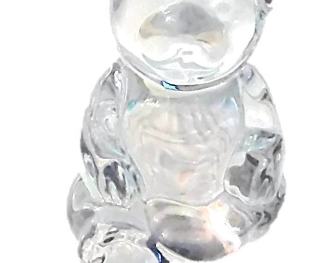 Bernie Bear by Princess House Part of Pets Series | 24 % Lead Crystal Teddy Bear | Nursery Decoration