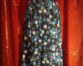 Vintage prairie dress 60s 70s maxi retro size 10-12