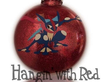 OOAK Custom Pokemon Ornament (personalized) choose any pokemon example Dratini, Lapris, Pikachu, Valor, Mystic, Instinct
