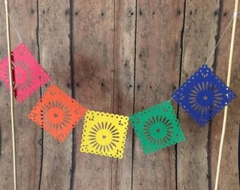 Rainbow Papel Picado Cake Topper