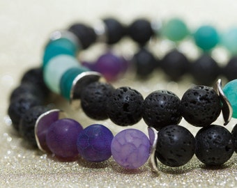Lava stone Bracelet | Diffuser Bracelet | Essential Oil Beads | Stretch Bracelet | Tassel Bracelet | Essential Oils Bracelet | Aromatherapy