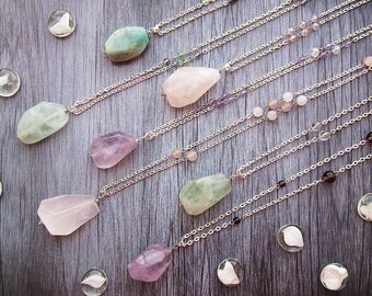 Hostess gift|for|her Gifts|for|sister necklace Raw crystal necklace Gemstone necklace Boho necklace Birthstone necklace Amethyst necklace