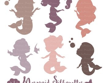 Download Cute Mermaid Silhouette Clipart Mermaid Silhouettes Clipart