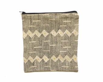 Block printed & painted bag
