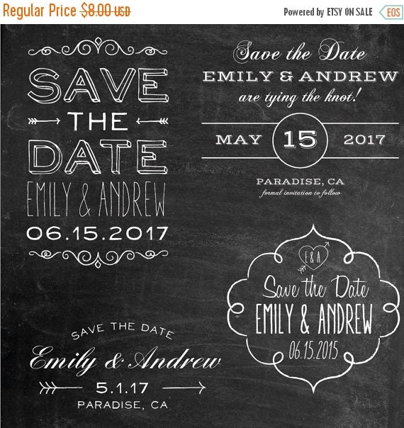 Photoshop Clipart Overlay Save The Date Wedding By Birdiydesign 9272