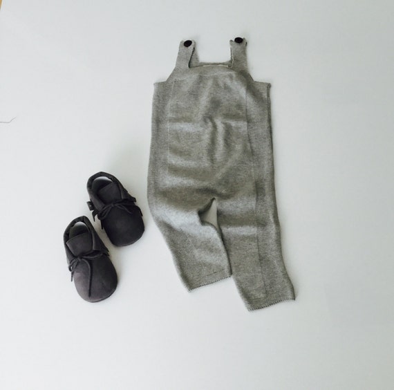 Baby gray overalls rumper