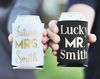 Engagement Gift, Future Mrs Lucky Mr, Engagement Gift, Bride To Be, Can Holder, Engagement Gift for Couple