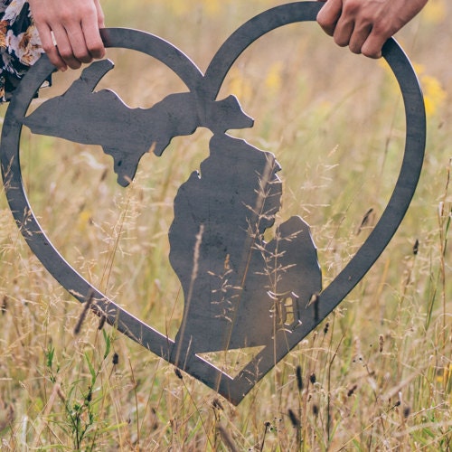 Michigan inspired metal artwork by MichiganImagery on Etsy
