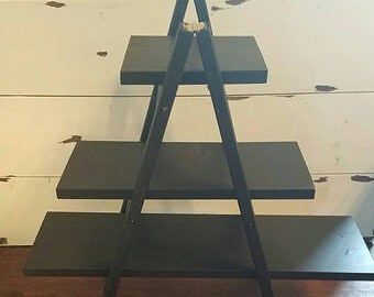 Cupcake stand 3 tiered tray rustic ladder wedding, birthday parties,baby shower, craft fair, cup cake, food display