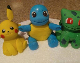 4 Pokemon for 35 dollars July sale! (Any Pokemon but dragon or legendary type) Pikachu and friends cake toppers.