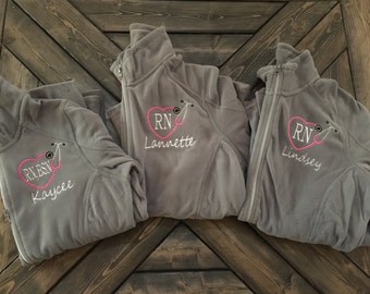 Personalized RN fleece jacket