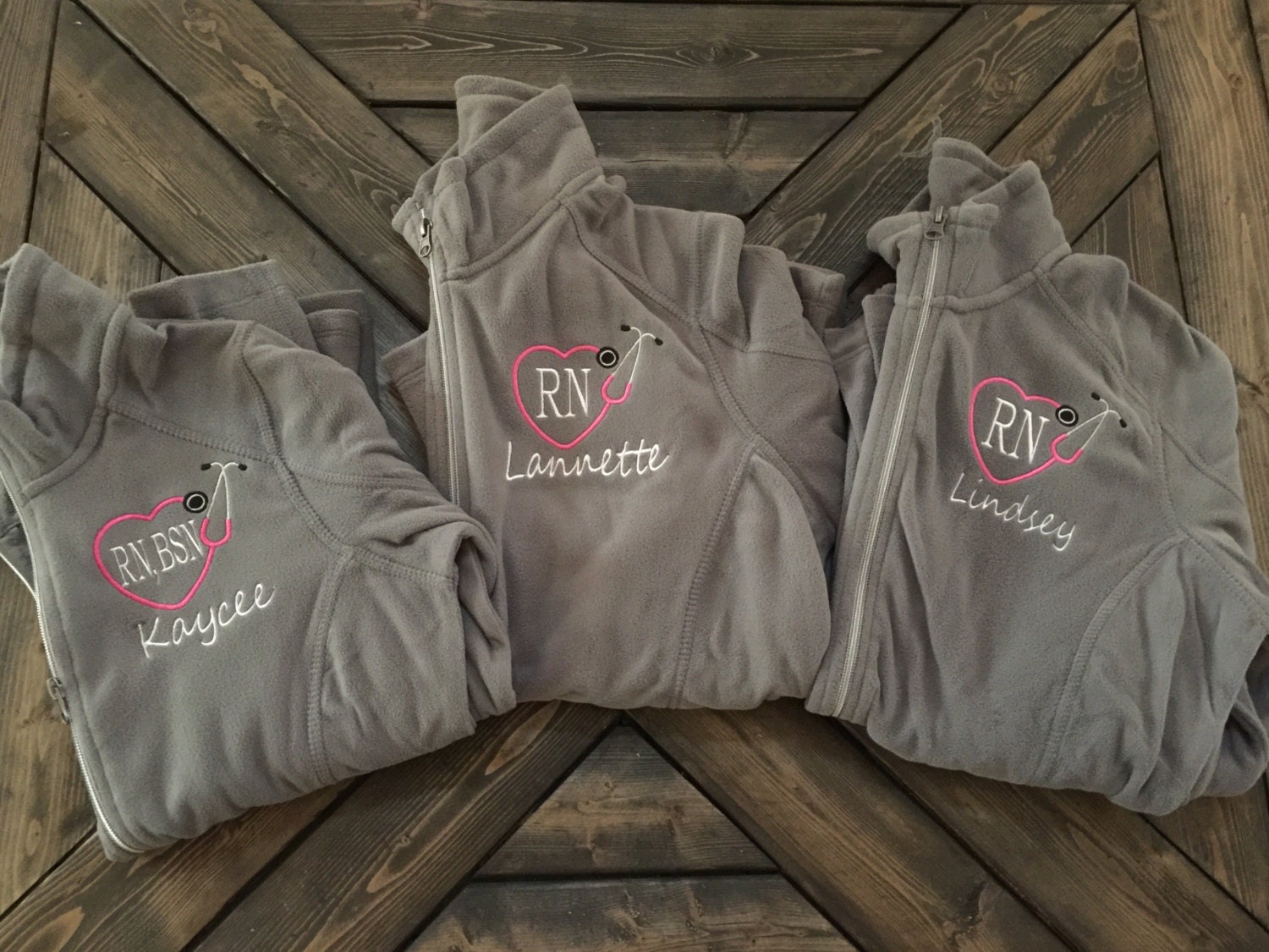 Personalized RN fleece jacket