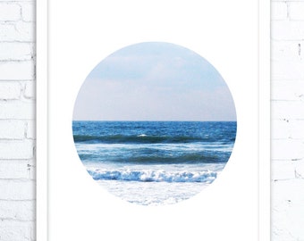 Ocean Art Print, Abstract Art Blue, Wall Art Coastal, Landscape, Gift for Friend, Modern Home Decor, Wall Art Photo, Ocean Print, Ocean