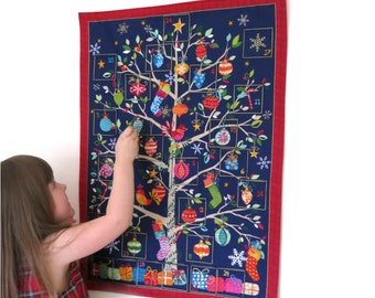 Fabric Advent Calendar - Christmas advent calendar - Christmas countdown calendar - Hanging advent calendar - Fill your own advent calendar
