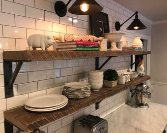 Thick 2" Wide Triangle Shelf Brackets Mantle Brackets 10"x10" - Per Bracket - Beeswax Coating Optional