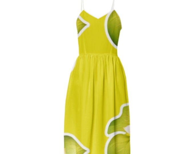Brilliant Sunshine Summer Dress - Party Dress,Long Dress,Day Dress,Sleeveless Sundress,Braces Floral Dress,Sling Dress,Custom-Made Dress