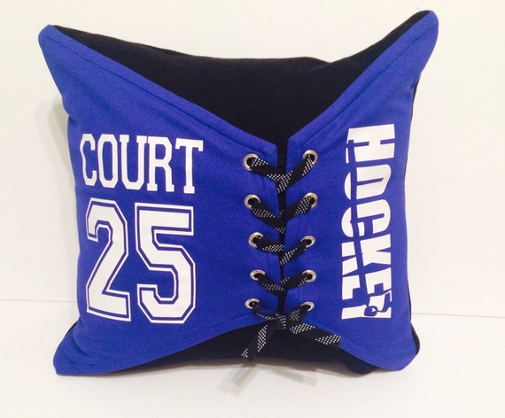 Personalized hockey pillow; hockey decor; boys bedding; hockey girl