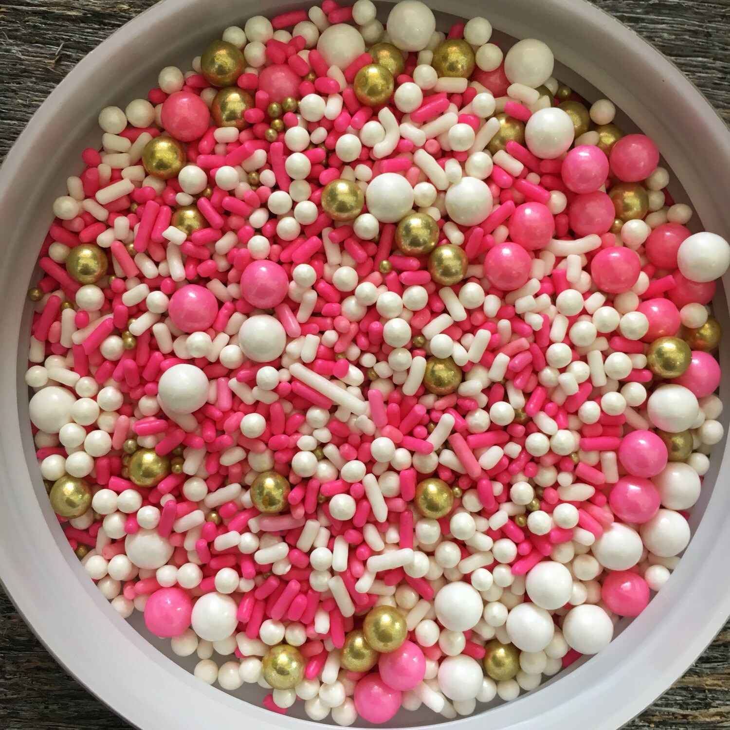 24K Pink Gold Sprinkles Mix 2 oz 4 oz 6 oz Cake Decorating