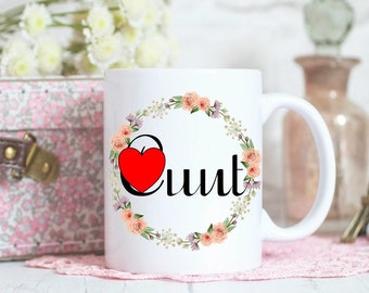 Cunt Mug, Swearing mug, birthday gift, offensive gift, funny mug, ceramic mug, floral mug, coffee mug, tea mug, gifts for friends