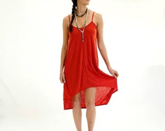 Women Red Dress, Elegant Tank Dress, Hot Dress, Plus Size Clothing, Red Maxi Dress, Sleeveless Dress, Oversized Dress, Bohemian Dress