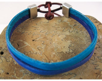 SALE~Leather cuff bracelet. Leather anklet. Women's leather bracelet~Nautical bracelet~Leather jewellery~Women's leather gift~Gift for women