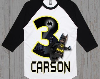 Batman Lego Birthday Shirt - Batman Shirt - Tank Top Available