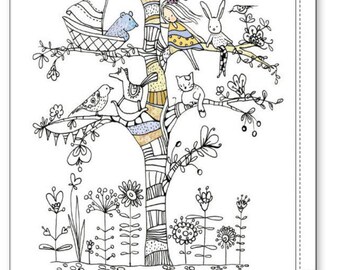 Adult coloring book, 24 Original illustration to color, Coloring books, Grownup colouring book, Antistress - kids activity