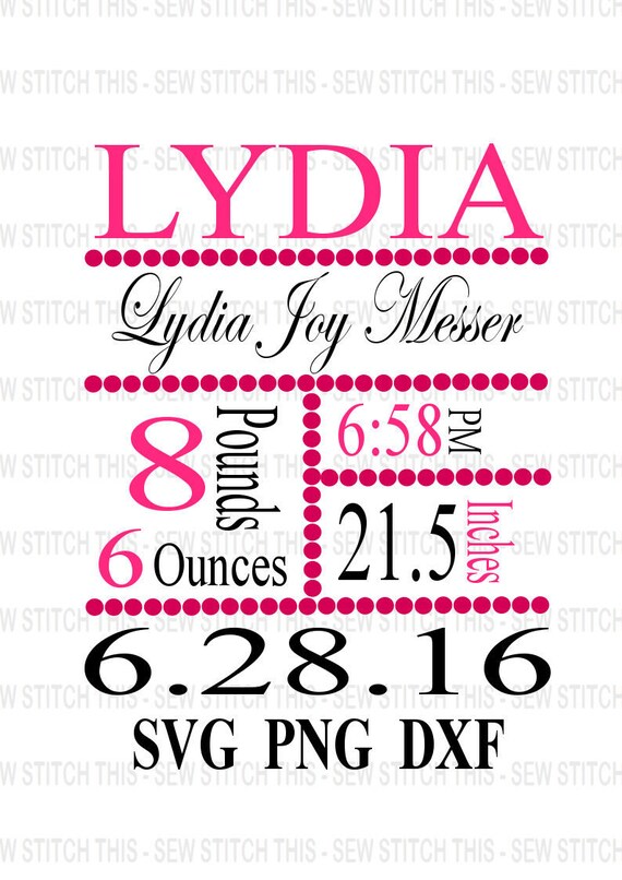 Download Birth announcement, Svg, Baby svg, New baby svg, Svg files, Announcement svg, Birth Stats svg ...